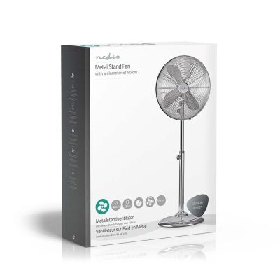 5. Nedis 50W Chrom-Standventilator