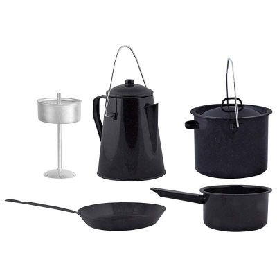 9. Esschert Design FF215 Campingküchenbesteck-Set Schwarz