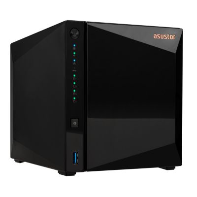 2. NAS Asustor AS3304T v2; Tower; 4x (3,5" SATA HDD/ 2,5" SSD); Realtek RTD1619B, 2 GB DDR4, 1x 2,5 GbE, 3x USB 3.2