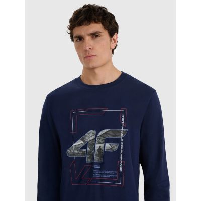 3. Herren Langarmshirt mit Print, regulär, Größe 4F 4FRAW25TLONM606-31S