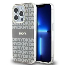 DKNY IML Mono & Stripe MagSafe Hülle für iPhone 15 Pro Max – Beige