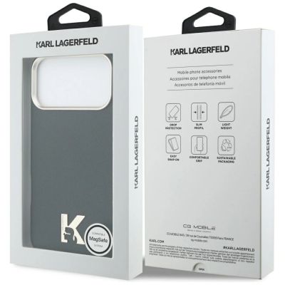 8. Karl Lagerfeld MagSafe Hülle mit Karl-Kopf-Logo für iPhone 17 Pro Max – Schwarz