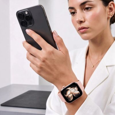 7. Tech-Protect Silikonarmband für Apple Watch 44 / 45 / 46 / 49 mm – Pink