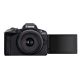 15. Canon EOS R50, Schwarz + RF-S 18-45mm F4.5-6.3 IS STM Kit, spiegellose Kamera, 24,2 MP CMOS, 6000 x 4000 Pixel, Schwarz