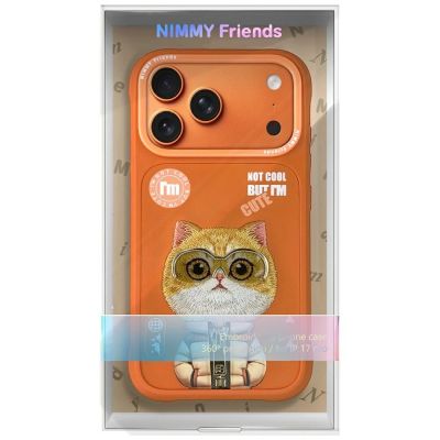 7. Nimmy Cool&Cute 2.0 Katzenhülle für iPhone 17 Pro – Orange