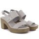 13. Damen-Sandalen mit Absatz, aschgrau, M.Daszyński MR23126-9