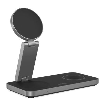 3. Tech-Protect QI15W-A47 MagSafe 3in1 Induktives Ladegerät + USB-C Kabel - Schwarz