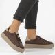 2. Damen-Plateau-Sneaker aus Leder, braun, Filippo DP6119