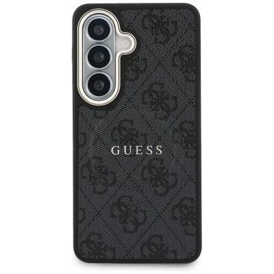 3. Guess 4G Embossed Ring MagSafe Hülle für Samsung Galaxy S26+ - Schwarz
