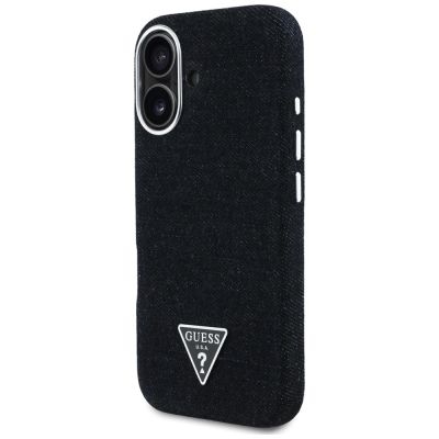 2. Guess Denim Triangle Logo MagSafe Hülle für iPhone 16 - Schwarz