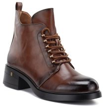 Gefütterte Damen-Ankle-Boots, braun, S.Barski HY62-8112