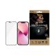 PanzerGlass E2E Microfracture antibakterielles Glas mit Kameraabdeckung mit Swarovsky-Kristall für iPhone 13 mini – mit schwarzem Rahmen