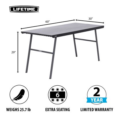 16. LIFETIME KLAPPENTISCH 152CM 80957