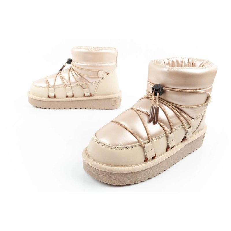 17. D.Franklin Damen Winter Schneestiefel Modische isolierte goldene Stiefeletten
