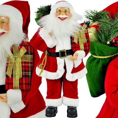 DEKORATIVER WEIHNACHTSMANN 60 CM MICA RED