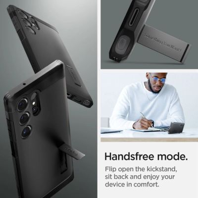 18. Spigen Tough Armor Hülle für Samsung Galaxy S24 Ultra – Schwarz
