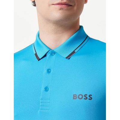 3. BOSS Paul Pro Herren Türkis/Aqua Slim Fit Poloshirt (50506203-442)