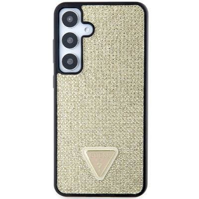 3. Guess Rhinestone Triangle Hülle für Samsung Galaxy S24+ - Gold