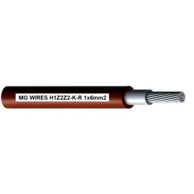Photovoltaikkabel // MG Wires // 1x6mm², 0,6/1kV rot H1Z2Z2-KR-6mm2 RD, 50m Packung
