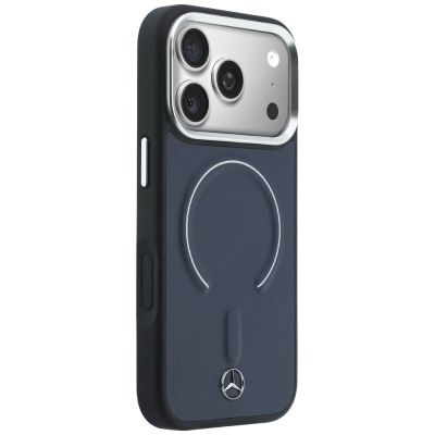 4. Mercedes Leder 3D MagSafe Hülle für iPhone 17 Pro - Marineblau