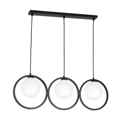 Pendelleuchte Konya 3xE14 Schwarz/Weiß