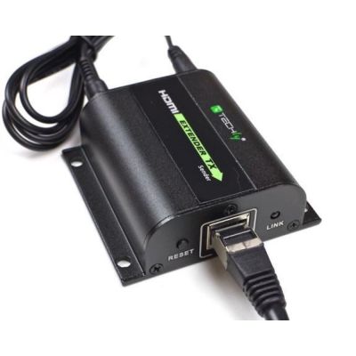 4. TECHLY HDMI-Verlängerung, HD 3D, 60 m, PO, RJ45, IR-Fernbedienung, IDATA EXT-E70I