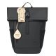 4. Rivacase Eden Rucksack, Roll-Up-Rucksack, Schwarz, Polyester, Gewachstes Leder (zum Hochziehen)