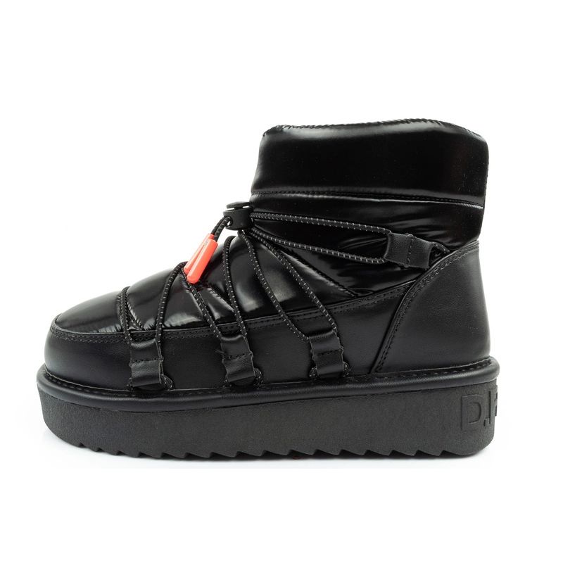 11. D.Franklin Damen Schneestiefel Winter Modische Isolierte Stiefeletten Schwarz