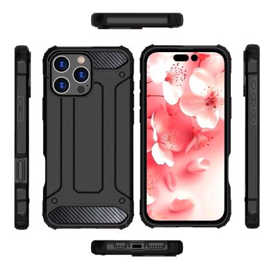 5. Hybrid Armor Panzerhülle für iPhone 16 Pro – Schwarz