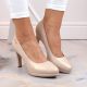 4. Sergio Leone W SK53N Pumps mit Absatz und Plateau beige
