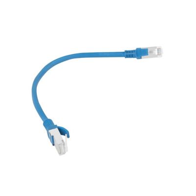 2. Patchkabel Kat. 6 UTP 0,25 m blau, Fluke-geprüft, Lanberg, 10er-Packung