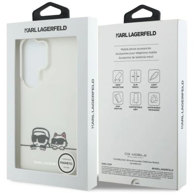 8. Karl Lagerfeld IML Peekaboo Karl&Choupette MagSafe Hülle für Samsung Galaxy S26 Ultra - Transparent