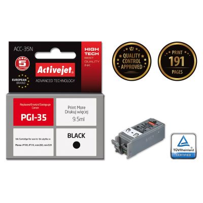 2. Activejet ACC-35N Tinte (Ersatz für Canon PGI-35; Supreme; 9,5 ml; Schwarz)