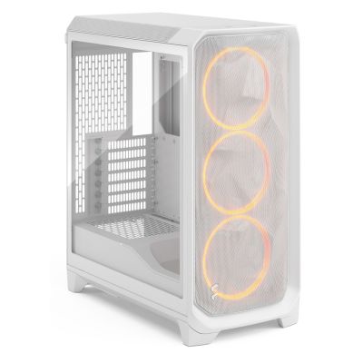 3. Fractal Meshify 3 White RGB TG Midi Tower Gaming-Gehäuse