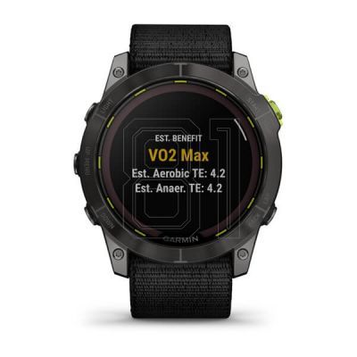 5. Garmin Enduro 2 Solar Schwarz Carbongrau DLC Ti Ultrafit Band 010-02754-01 Sportuhr