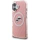 2. Karl Lagerfeld IML Glitter Karl & Choupette Heads Logo MagSafe iPhone 16 Hülle - Pink