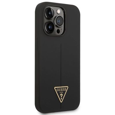 4. Guess GUHCP14LSLTGK iPhone 14 Pro 6.1" schwarz/schwarz Hardcase Silikon Dreieck