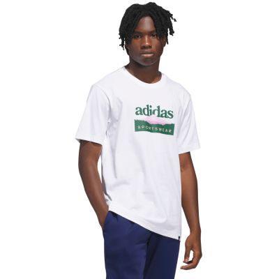 adidas Sportsman Mountain Graphic Herren-T-Shirt Weiß KC9254