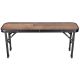 3. Klappbarer Campingtisch 90x60x70cm und 2 Bänke 87x23x39cm aus Holz