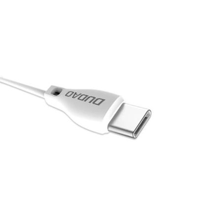 3. Dudao USB Typ C 2.1A 1m weißes Kabel (L4T 1m weiß)