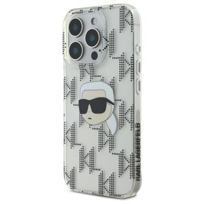 2. Karl Lagerfeld IML Karl Head galvanisierte Hülle für iPhone 16 Pro - Transparent