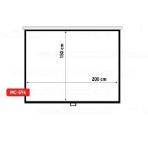 Maclean MC-594 Leinwand (Decke, Wand; manuell ausgerollt; 200 x 150 cm; 4:3; 100,0")
