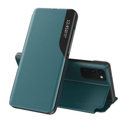 Eco Leather View Case booktype case schutzhülle aufklappbare hülle Samsung Galaxy A72 4G grün