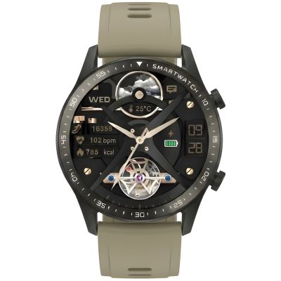 11. Smartwatch Gravity Black 2 Armbänder GT10-2