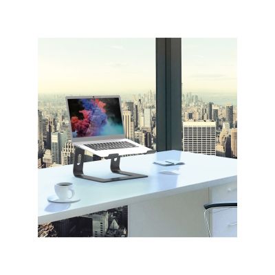 3. Port Designs 901103 Laptopständer, Notebookhalter, Aluminium, Schwarz, 39,6 cm (15,6 Zoll)
