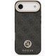 3. Guess 4G Strass Logo & Big Strap Metal Buttons MagSafe Hülle für iPhone Air - Schwarz