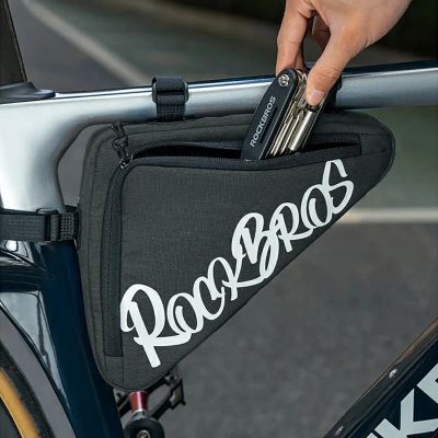 4. Rockbros G002 Flash Journey Dreieck-Rahmentasche 1,4 l – Schwarz