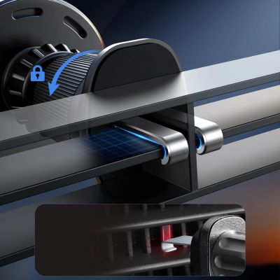 3. Joyroom JR-ZS502 MagSafe-kompatible Autohalterung mit kabellosem Ladegerät für Lüftungsschlitze/Armaturenbrett – Schwarz