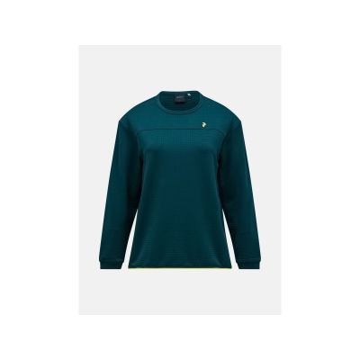 PEAK PERFORMANCE W Trail Polartec Power Grid Crew Sweatshirt für Damen, Grün