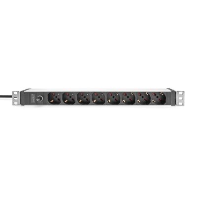 6. Digitus DN-95410-IT PDU Stromverteilungseinheit 8 x Netzwerkdosen 1 HE